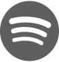 Spotify logo consisting of three curved lines inside a green circle.