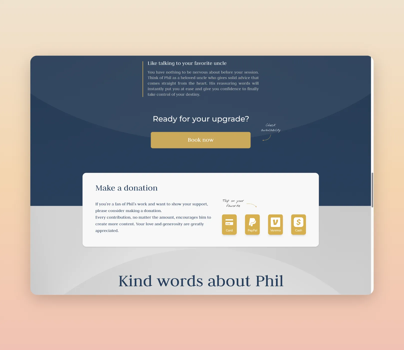 Phil Good's website creative studio project