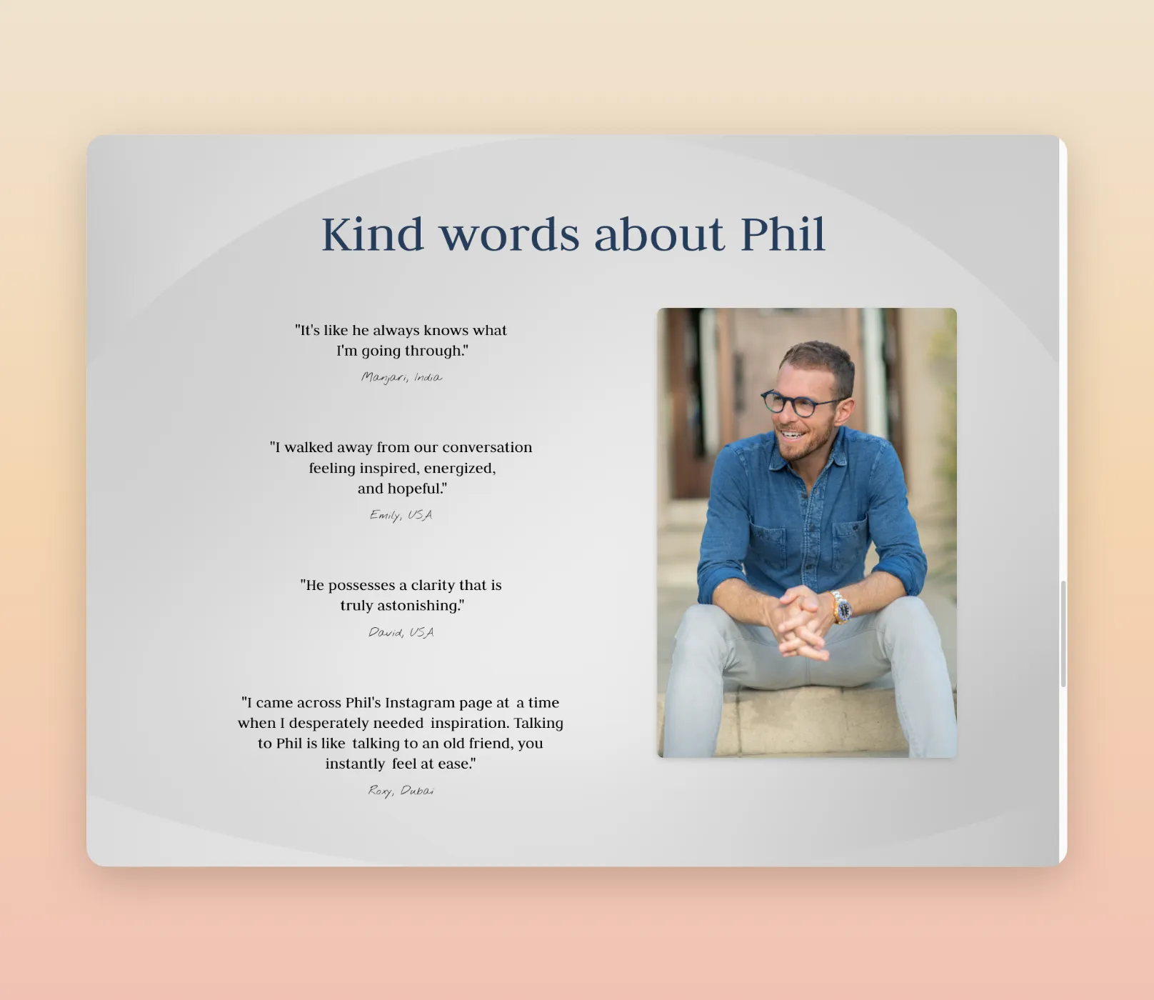 Phil Good's website creative studio project