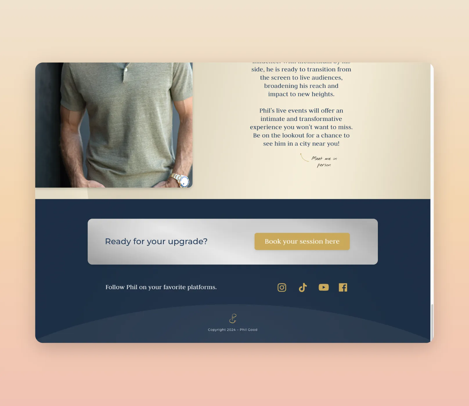 Phil Good's website creative studio project